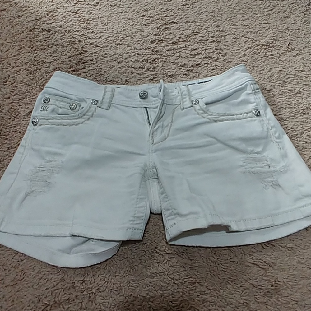 White Miss Me shorts